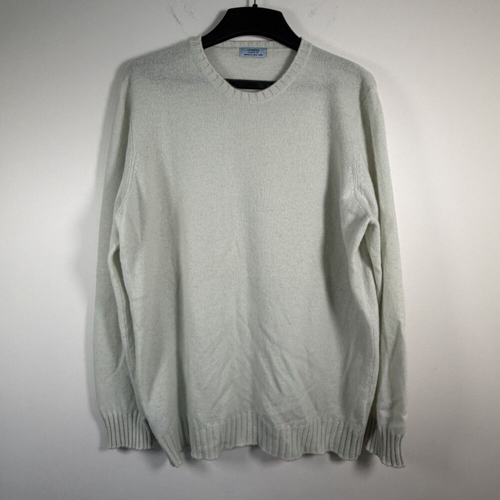 Barneys New York 100% Cashmere Off White Pullover Sweater Mens XL 56